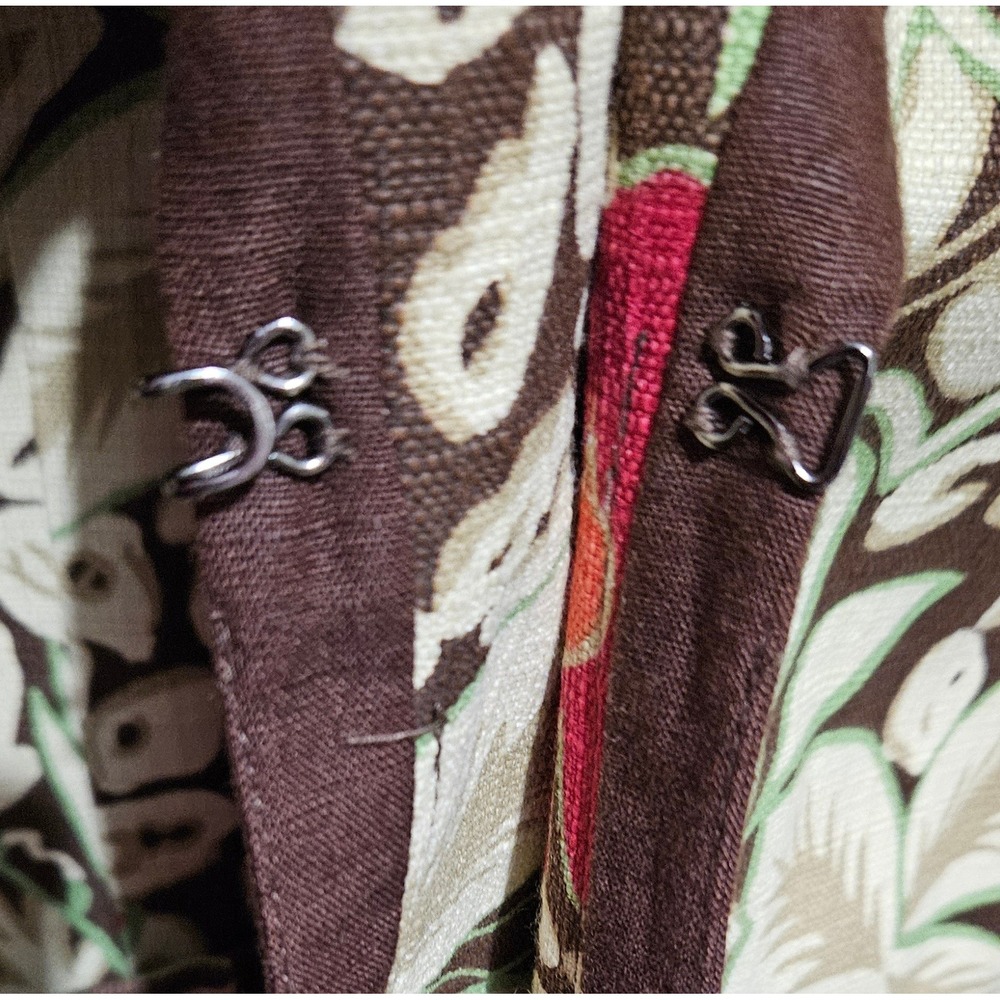 Leslie Fay Woman Floral Print Blazer Jacket Brown Red Green Women's Size 24W - Picture 5 of 10